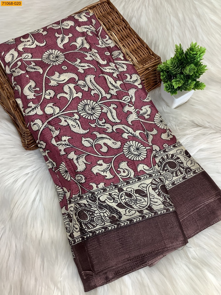Fancy bhagalpur silk printed sarees