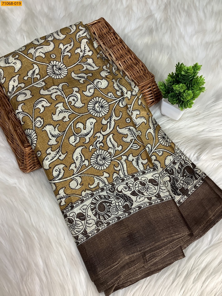 Fancy bhagalpur silk printed sarees