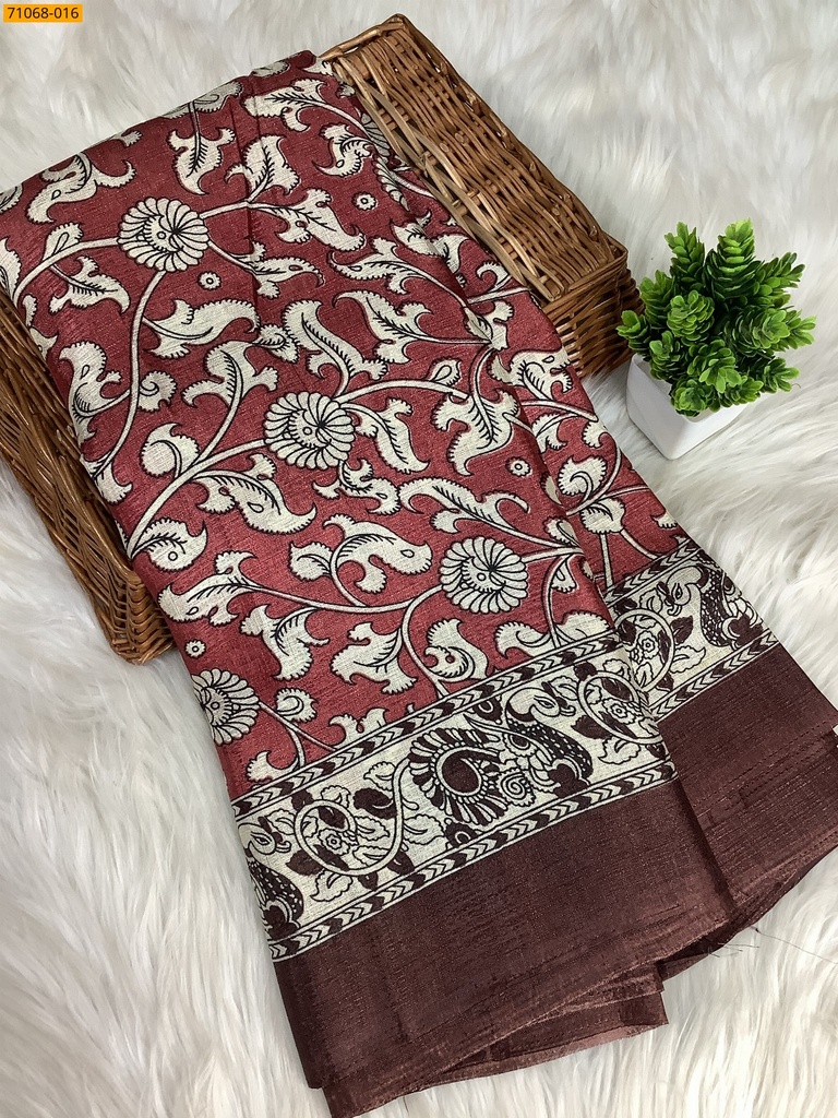 Fancy bhagalpur silk printed sarees