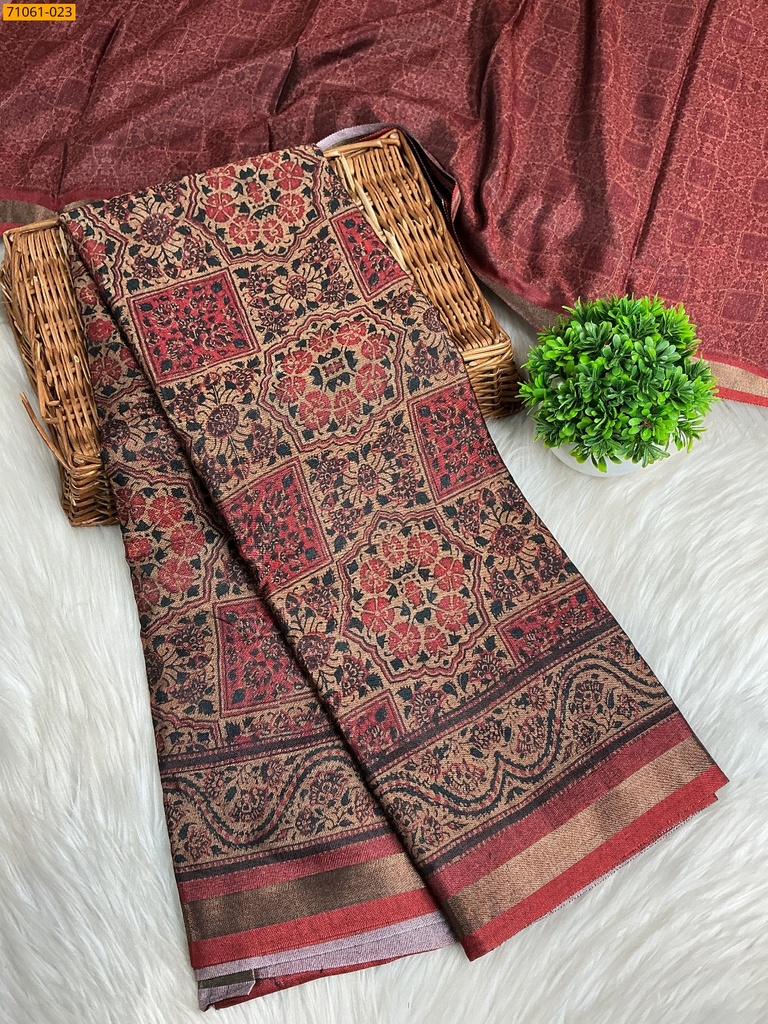 [71061-023] Chanderi art silk sarees (71061-023)