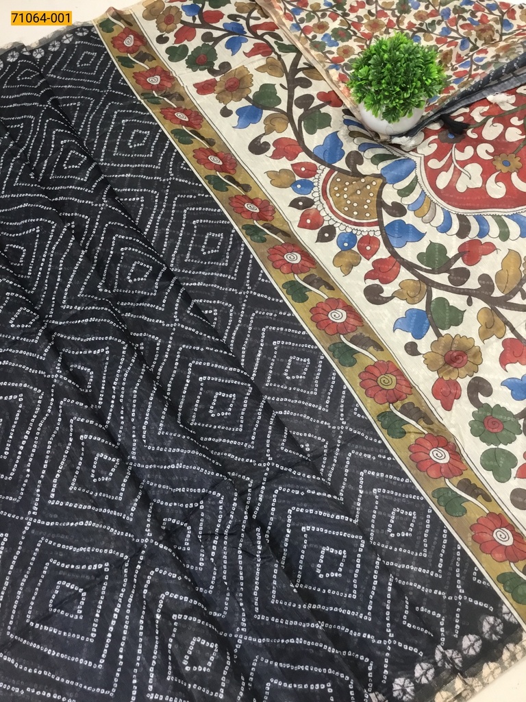 [71064-001] Soft Chanderi fancy Silk Saree